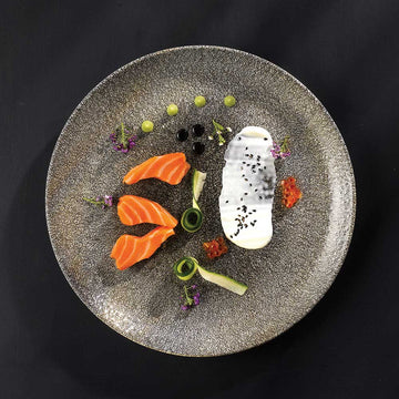 Raku Quartz Black Coupe Plate 21.7cm